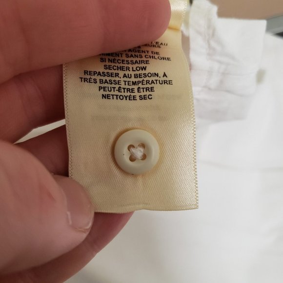 Maeve Womens Floral Patchwork Button Up Shirt Size XL Ivory Long Sleeve Collar - Picture 11 of 14